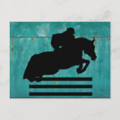 PaardenShow Hunter Jumper Silhouette Briefkaart (Voorkant)