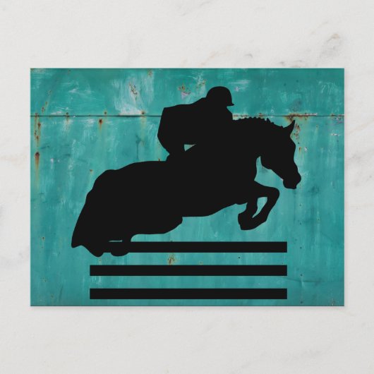 PaardenShow Hunter Jumper Silhouette Briefkaart (Voorkant)