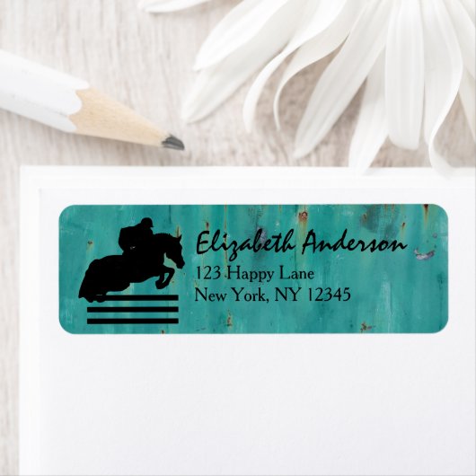 PaardenShow Hunter Jumper Silhouette Etiket (Insitu)