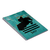 PaardenShow Hunter Jumper Silhouette Notitieboek (Rechterzijde)