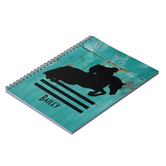 PaardenShow Hunter Jumper Silhouette Notitieboek (Linkerzijde)