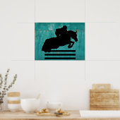 PaardenShow Hunter Jumper Silhouette Poster (Keuken)