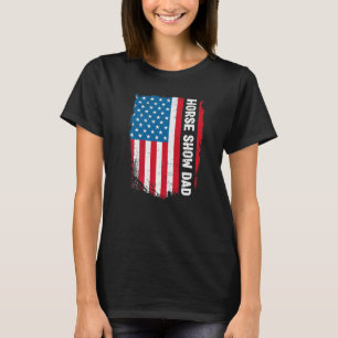 Paardenshow Papa Amerika VS Vlag Patriottische Vin T-shirt