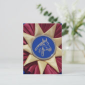 PaardenShow Rosette Briefkaart (Staand voorkant)
