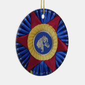 PaardenShow Rosette Keramisch Ornament (Rechts)