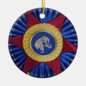 PaardenShow Rosette Keramisch Ornament (Voorkant)