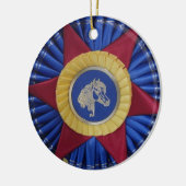 PaardenShow Rosette Keramisch Ornament (Links)