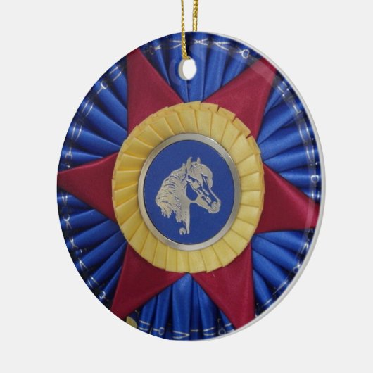PaardenShow Rosette Keramisch Ornament (Links)