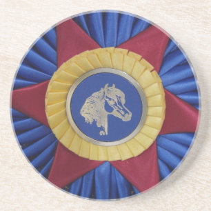 PaardenShow Rosette Zandsteen Onderzetter