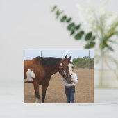 Paardenshow Showmanship Bay Paint Briefkaart (Staand voorkant)