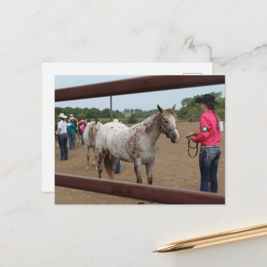 Paardenshow Showmanship Briefkaart (Voorkant / Achterkant in situ)