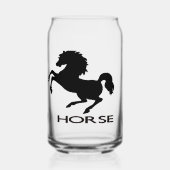 Paardensilhouet Blikvorm Glas (Voorkant)
