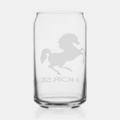 Paardensilhouet Blikvorm Glas (Achterkant)