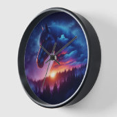 Paardensilhouet in een zonsondergang boslandschap (Hoek)