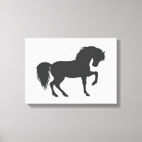 Paardensilhouet lopen - Kies achtergrondkleur