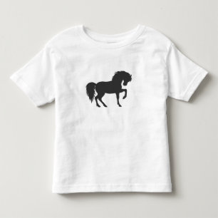 Paardensilhouet lopen - Kies achtergrondkleur Kinder Shirts