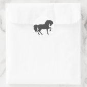 Paardensilhouet lopen - Kies achtergrondkleur Ronde Sticker (Tas)