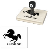 Paardensilhouet Rubberstempel (Gestempeld)