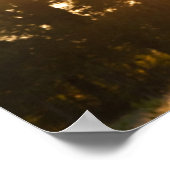 Paardensilhouet tegen zonsondergang poster (Hoek)