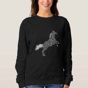 Paardensilhouet voor Paard Vrouwen Meisjes Kinder Trui