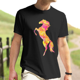 Paardensilhouet Vuur vlammen Abstract Elegant T-shirt