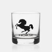 Paardensilhouet Whisky Glas (Voorkant)