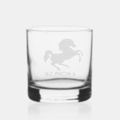 Paardensilhouet Whisky Glas (Achterkant)