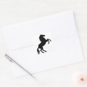 PaardenSilhouette Vierkante Sticker (Envelop)