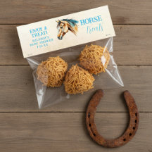 Paardensnacks Blauwe Baby Shower Favor Voedsel Lab