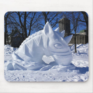 Paardensneeuwsculptuur, Quebec, Canada Muismat
