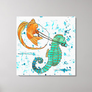 Paardenspel Canvas Afdruk
