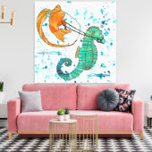 Paardenspel Canvas Afdruk (Insitu (Woonkamer))