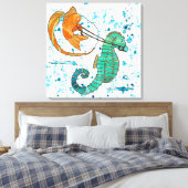 Paardenspel Canvas Afdruk (Insitu (Slaapkamer))