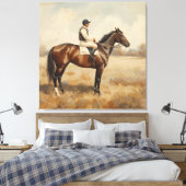 Paardensport canvas afdruk (Insitu (Slaapkamer))