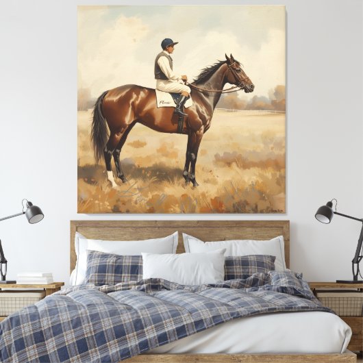 Paardensport canvas afdruk (Insitu (Slaapkamer))