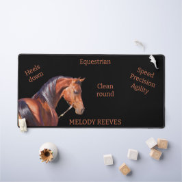 Paardensport dressuur gepersonaliseerd bureaumat