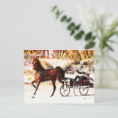 Paardensport | Flames Briefkaart (Staand voorkant)