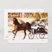 Paardensport | Flames Briefkaart (Voorkant / Achterkant)