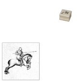 Paardensport gevecht (middeleeuws manuscript 1.4) rubberstempel (Gestempeld)