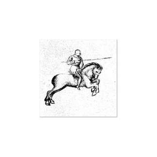 Paardensport gevecht (middeleeuws manuscript 1.4) rubberstempel
