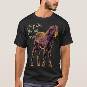 Paardensport Gewoon Een Meisje Dat Van Paarden Ho T-shirt