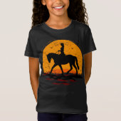 Paardensport - Horse Sunset - Paardrijden met T-Sh T-shirt (Voorkant)