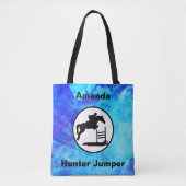 Paardensport Hunter Jumper Waterverf Horse Canvas  Tote Bag (Voorkant)