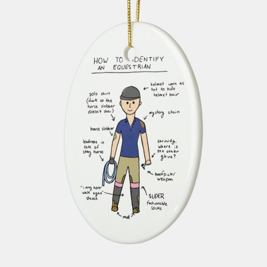 Paardensport Keramisch Ornament (Links)