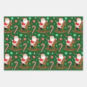 Paardensport kerstcadeau inpakpapier vel (Voorkant)