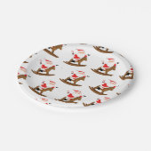 Paardensport Kerstfeest Papieren Bordje (Gekanteld)