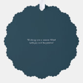 Paardensport Kerstpaarden Festieve Winterwoud Ornament Kaart (Achterkant)