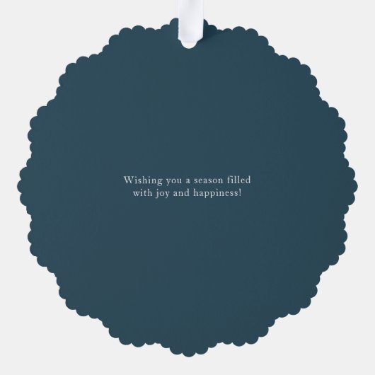 Paardensport Kerstpaarden Festieve Winterwoud Ornament Kaart (Achterkant)