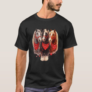 Paardensport Liefde Drie Paarden Kunstwerk T-shirt