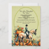 Paardensport met Thanksgiving Kaart (Voorkant)